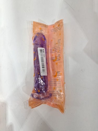 Soft realistic penis dildo with suction cup bottom - 5.91” - purple image 2