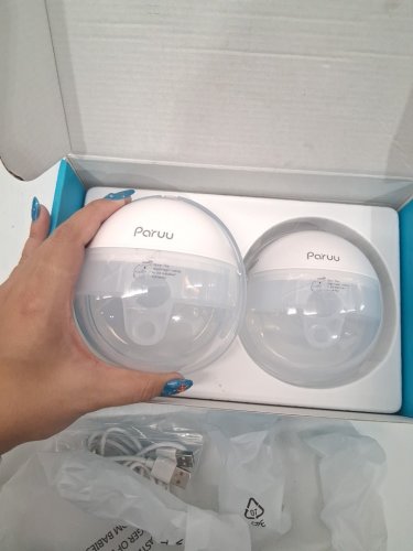 Paruu Hands-Free Breast Pump Wearable, Strong Suction, Low Noise, Electric Breast Pump Portable, Smart Display - white (MODEL:p16) image 8