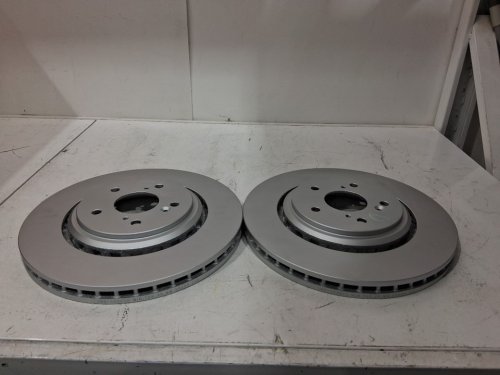 2PK Power Stop front Evolution Genuine Geomet Coated Brake Rotor - for select makes and models - ( model: JBR1589EVC ) image 2