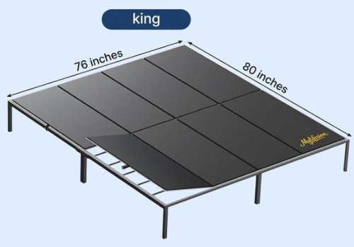 mylifesion bunkie board, under-mattress wooden bed support boards - king (76" x 80") - black - (model: bkbml0101b) image 3