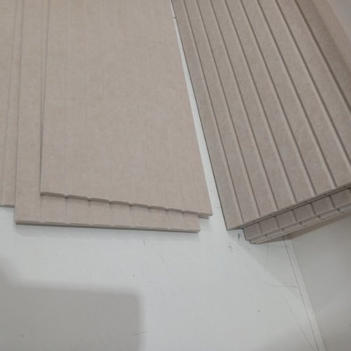 10PK ART3DWALLPANELS polyester SOUNDPROOF self ADHESIVE ACOUSTIC WALL PANELS - 12" x 48" x 0.35" - CAMEL image 4