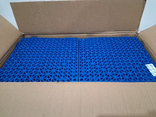 50pk Modular Interlocking Drainage Mats - 12" x 12" - blue (model: 30*30*1.5cm-b) image 3