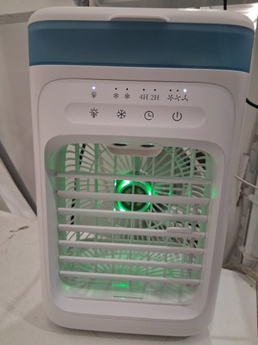 PORTABLE air cooler conditioner fan - 1000ml capacity - 12" - white (model: f35) image 5