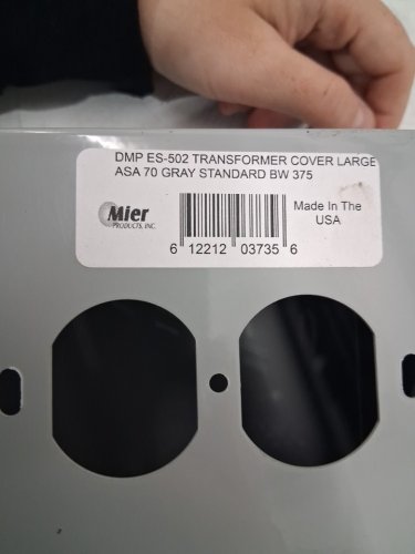 dmp transformer enclosure cover - 4.25" x 5.6" x 3.75" - grey (model: es-502) image 4