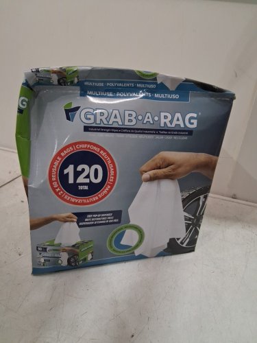 120pk Grab-A-Rag reusable multi-purpose microfiber Rags - white (model: 3330346) image 2