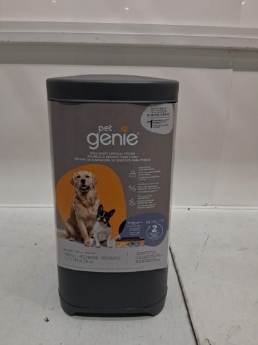 pet genie dog waste odor control disposal pail - 18.5" - grey (MODEL: ‎I000824) image 3