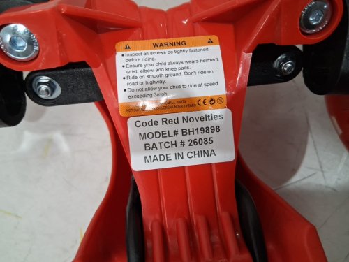 KIDS Rugged Racers 3-Wheel with LED Lights SCOOTER - RED/PINK (MODEL:BH19898) image 4