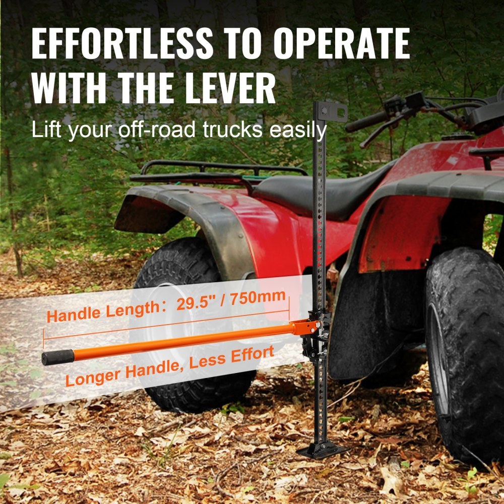 heavy duty ratcheting off road utility high lift farm jack - 42" - 7000lbs - black/orange (model: ah081042) image 3