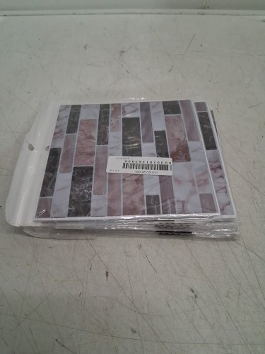 7 (10PK) Peel and Stick FAUX STONE/MARBLE Tiles - 6" x 6" (EACH TILE) - 17.5 SQ.FT TOTAL - BROWN/WHITE image 4