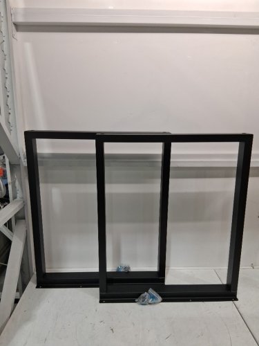 2pk square metal table legs with feet - 28" x 25" - black image 3