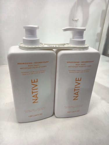 2 NATIVE nourishing body wash - toasted vanilla and honey - 1l/each image 2