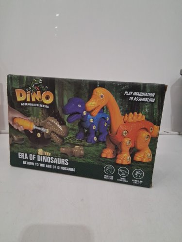3PC DINO ERA OF DINOSAURS Educational dinosaur Building TOY with Electric Drill - 3Y+ - MULTICOLOR image 2