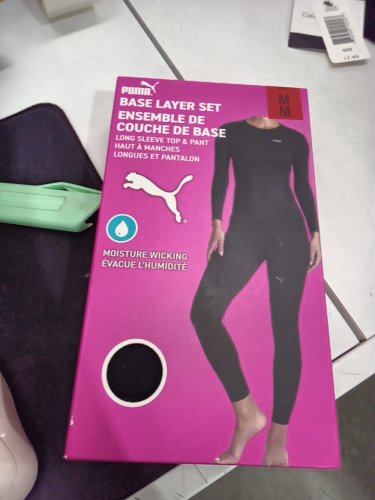 2PC WOMEN'S PUMA base layer set moisture wicking - MEDIUM  - black - (style: 2931112) image 2