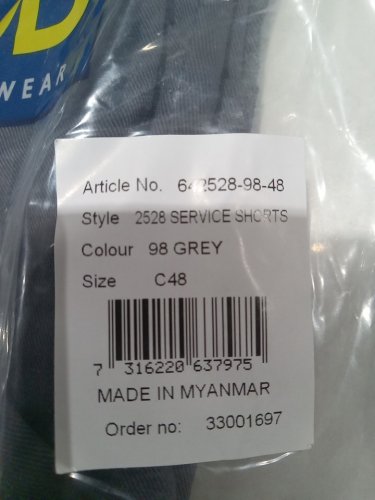 PROJOB Service cargo Shorts with 12 pockets - Size C48/Medium - Grey (Style: 2528 SERVICE SHORTS) image 4
