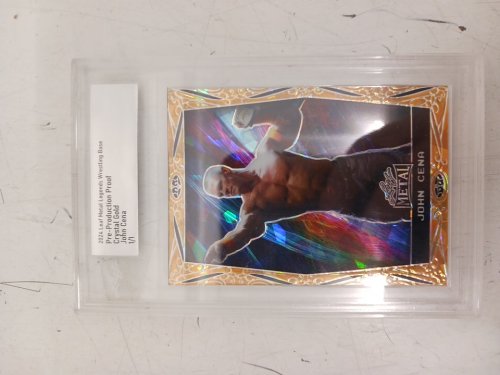 1/1 2024 LEAF METAL LEGENDS WRESTLING BASE JOHN CENA PRE PRODUCTION PROOF CARD  - CRYSTAL GOLD image 2