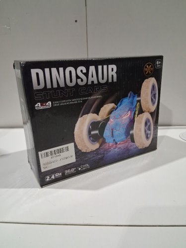 YAXON DINOSAUR STUNT CAR AND 4X4 ROCK CRAWLER WITH LIGHTS AND CONTROLER - RED image 2