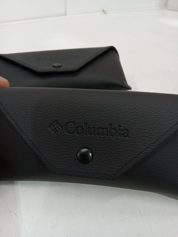2 COLUMBIA leather CASE FOR GLASSES - medium - black image 3