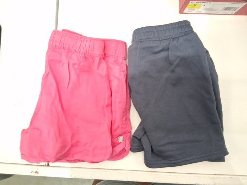 2PK GIRL'S ROXY SHORTS - LARGE - PINK/BLUE (sTYLE: 1864697) image 2