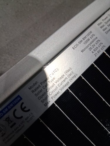 Eco-Worthy Monocrystalline N-Type Solar Panel - 100W - 18V - 23" x 35" (model: eco-sm-bm100w) image 5