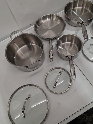12pc Lagostina Forte 3-Ply Clad Cookware Set - pots and pans - stainless steel (model: 2100103838) image 5