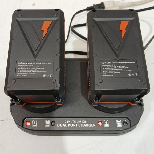 VOLTASK CORDLESS cordless snow blower WITH 2 BATTERIES & CHARGER - 16" - 48V - BLACK/ORANGE (MODEL: css004-160or-cavk/css004-160) image 5