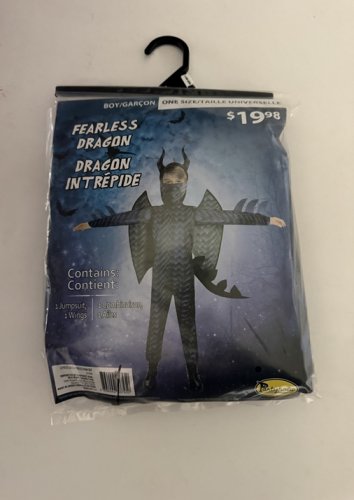 2PC BOYS PARTYHOLIC FEARLESS DRAGON COSTUME - OSFM - BLUE/BLACK (STYLE: 13199) image 2