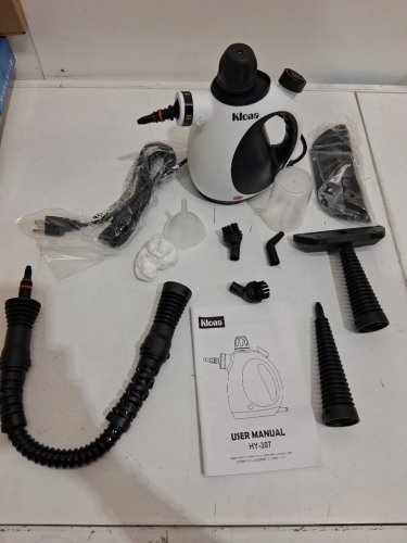 10PC KLONA MULTI PURPOSE HANDHELD STEAM CLEANER WITH ACCESSORIES - WHITE (MODEL: HY-307) image 3