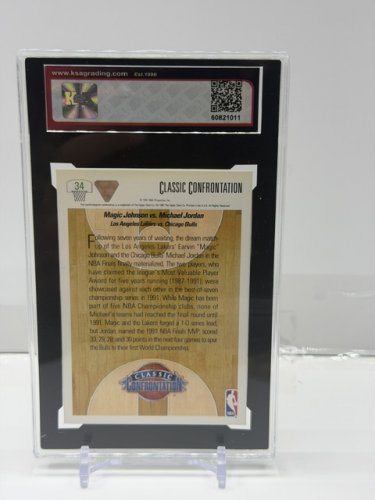 KSA GRADED 7.5 NM+ 1991-92 UPPER DECK #34 MAGIC VS JORDAN CARD image 2