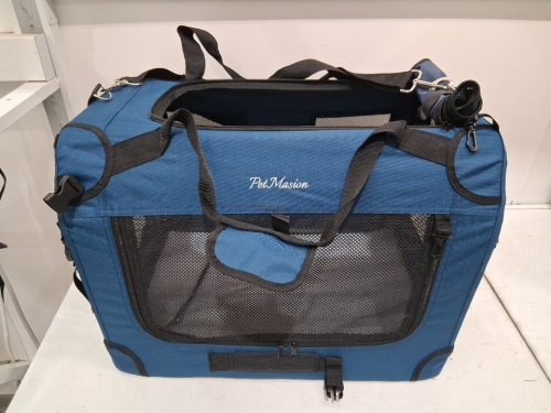 petmasion Collapsible Soft Sided xl cat carrier - 24"x16.5"x16.5" - blue (model: PCML-0822) image 2