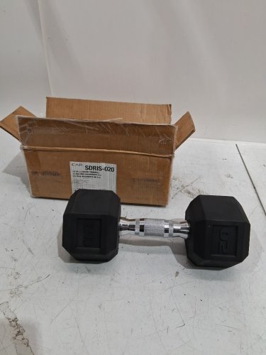 CAP Barbell Handle Hex Dumbbell - 20LBS - BLACK/chrome handle (model: SDRIS-020) image 2