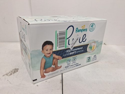 66PK Pampers Pure 100% leakproof Protection Disposable Baby Diapers - Size 3 image 2