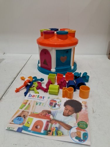 BATTAT shape sorter house early learning activity plastic toy - multicolor (model: BT4622C1Z) image 3