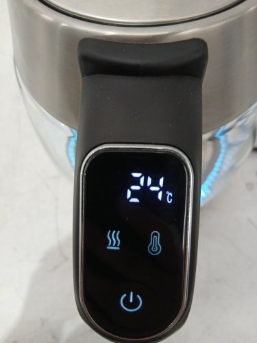 Salton Temperature Touch Control Kettle with Removable Tea Steeper - 1.7L - BRUSHED CHROME/CLEAR (model: gk2160) image 4