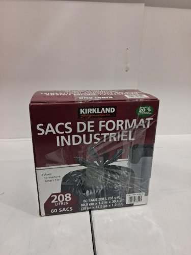 60PK KIRKLAND SIGNATURE  Smart Tie Industrial Drum Liners - 55 GAL - BLACK (MODEL: 878519) image 2