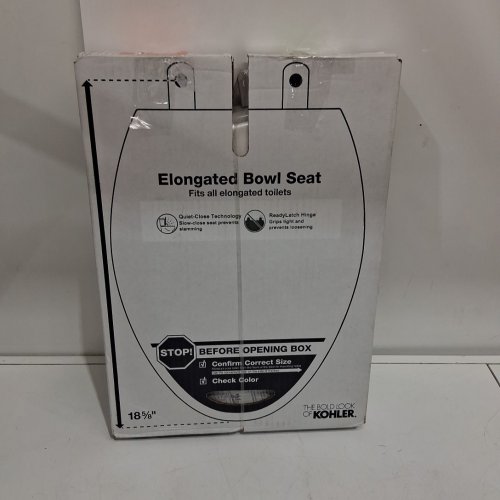 kohler Glenbury ReadyLatch Quiet-Close elongated toilet seat - 18.69" - white - (model:k-4733-rl-0) image 2