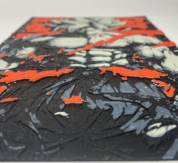 9"x5" 3D Printed - Goku - Dragon Ball- Textured Photo image 2