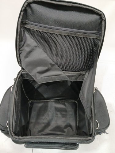 Milwaukee Leather Black Medium Motorcycle Textile Sissy Bar Travel Bag - 4" x 8" x 6" - Black - (Model-SH682) image 7