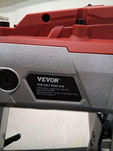 portable steel base band saw with 5" cutting capacity for metal/wood - variable speed 137.8fpm to 472.4fpm (MODEL: R2103) image 11