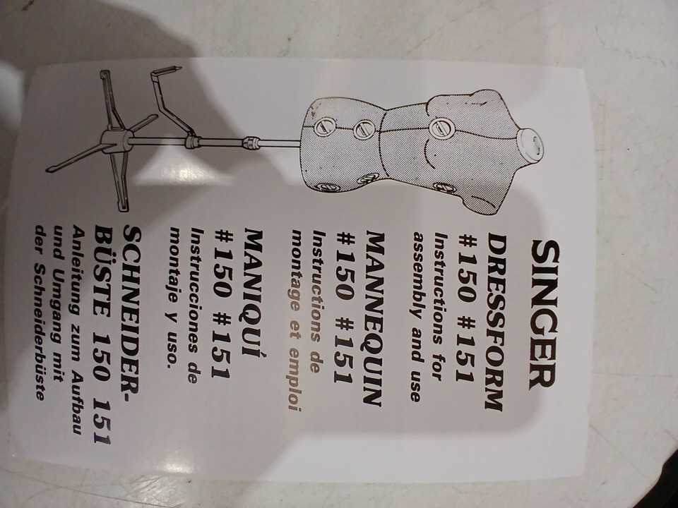 singer Pinnable Mannequin Body Torso with 360 Degree Hem Guide- medium/large - grey (model: df151ml-gr) image 9