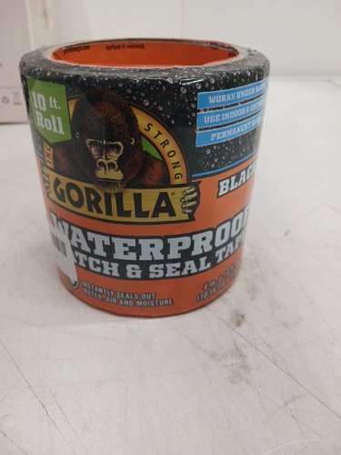 GORILLA TOUGH WATERPROOF PATCH & SEAL TAPE - 4" x 10ft - BLACK image 2