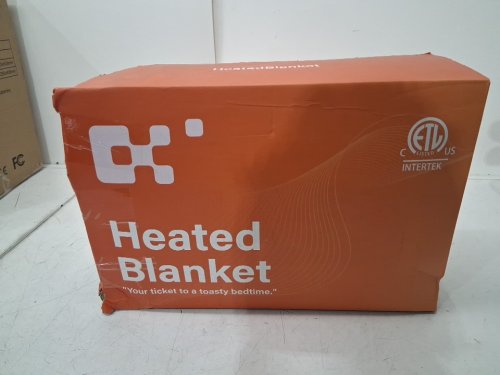 greenoak dual control thick heated sherpa blanket - queen (84" x 90") - grey - (model: xldy-8490) image 2