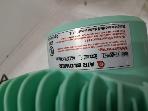 Bounce House Air Blower - 120V - green/yellow (MODEL: yt-480w-f3) image 3