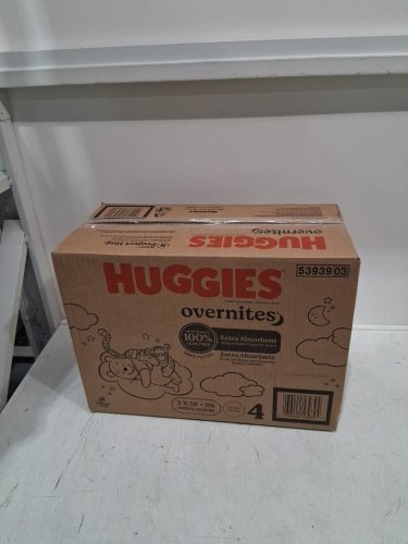 116pk huggies disney overnites baby diapers - size 4 (up to 22-37 lbs) - winnie the pooh image 2