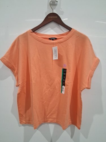 WOMEN'S GEORGE Short SLeeve Cropped T-SHIRT - EXTRA LARGE - PEACH - (STYLE:D34) image 3