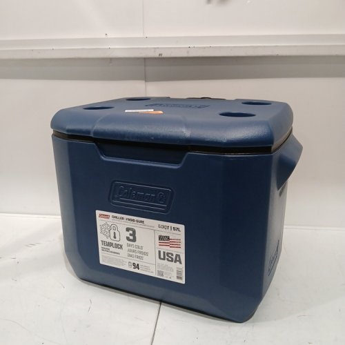 coleman Chiller Cooler With Wheels - 60QT/57L - dark blue/black (model:  2231508) image 2