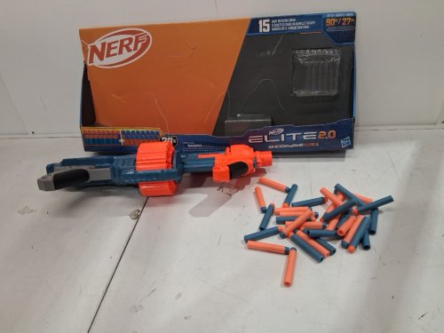 Nerf Elite 2.0 Shockwave RD-15 Blaster - BLUE/ORANGE image 2