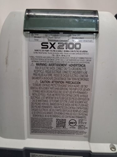 INTEX SX2100 KRYSTAL CLEAR SAND FILTER PUMP FOR ABOVE GROUND POOLS - 2100GPH - WHITE/GREY (MODEL: SFW80110/SX2100) image 14