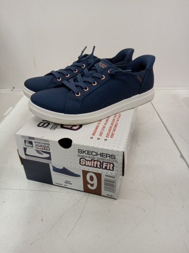 Women's Skechers Swift Fit Memory Foam Sneakers Shoes - Size 9 - NAVY/brass (style: 4888410) image 2