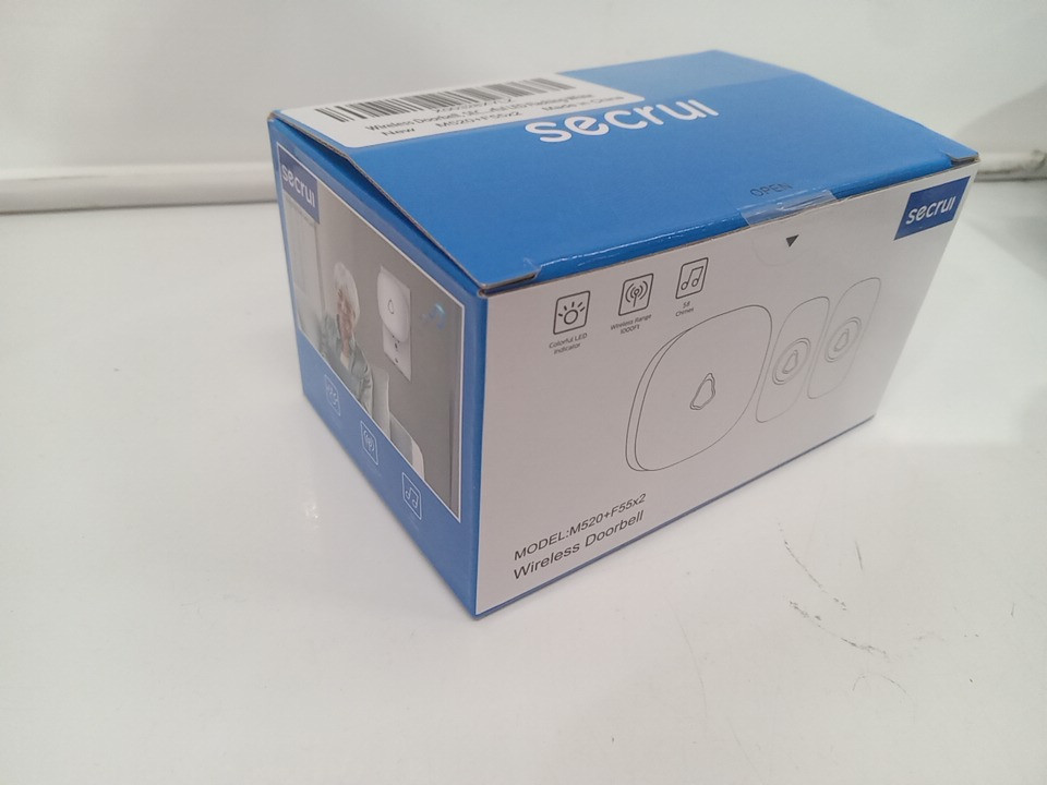 3pc SECRUI WIRELESS DOORBELL with 1,000ft wireless range - white (MODEL: M520+F55x2) image 2