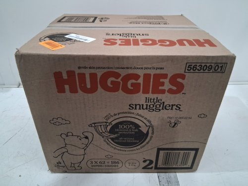 186PK Huggies little snugglers diapers - size 2 (12-18LB) - Disney Winnie the pooh (model: 56309) image 2